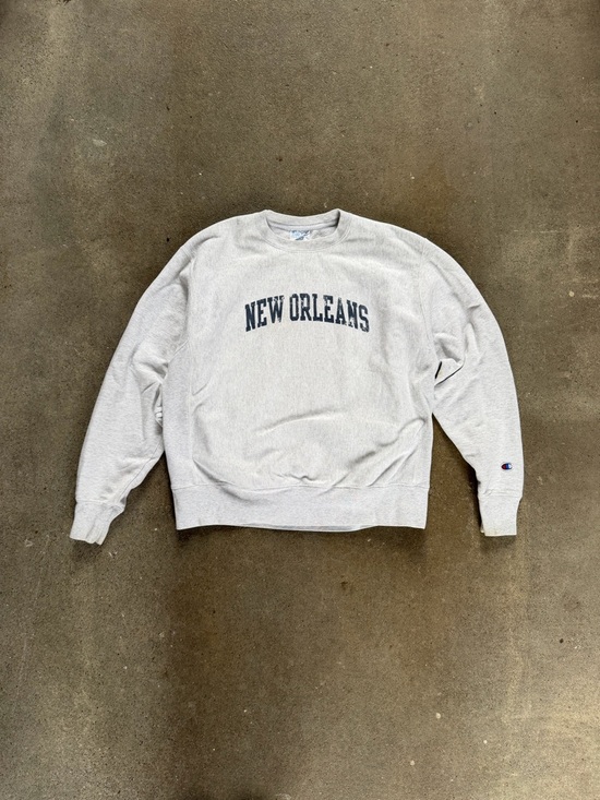 Champion Other - Champion Reverse Weave New Orleans Crewneck in Grey Size Large Vintage - Flawed
